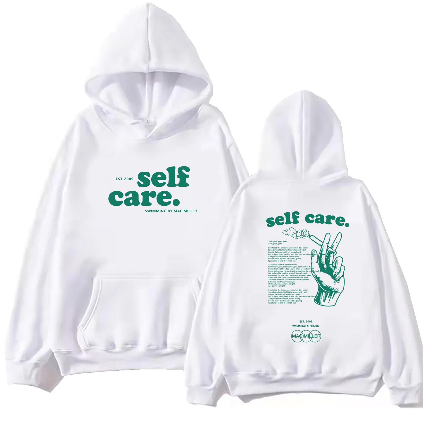 Mac Miller Self Care Printed Hoodie Loose Sweatshirt