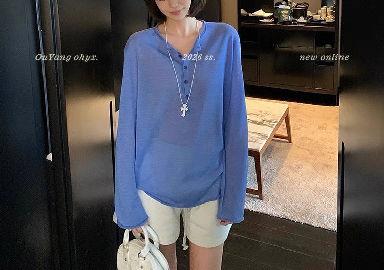 Must-Have! Luxurious Soft and Breathable Tencel Linen Ribbed Knit Top