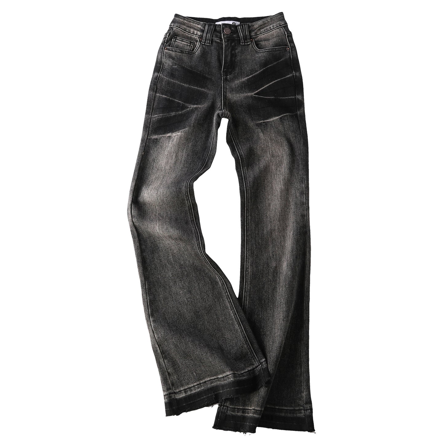 Lightning Crack Washed Cat Must Make Old Jeans